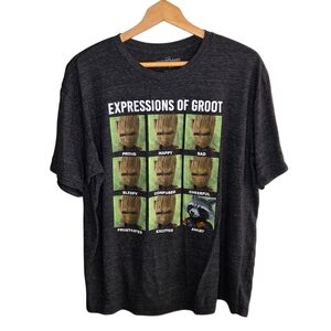 Marvel Guardians of the Galaxy Vol. 2 Expressions of Groot Graphic Tee Size XL